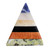 Handcrafted Gemstone Pyramid Paperweight Sculpture 'Natural Energy'