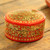 Decorative Papier Mache Box Artisan Crafted in India 'Ruby Gold Bouquet'