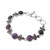 Artisan Crafted Silver Link Bracelet with Amethysts 'Glorious Purple'