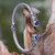 Amethyst 18k Gold Accent on Sterling Silver Cuff Bracelet 'Sukawati Secret'