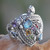 Artisan Crafted Balinese Turtle Theme Ring with Gemstones 'Turtle in Paradise'