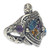 Artisan Crafted Balinese Turtle Theme Ring with Gemstones 'Turtle in Paradise'