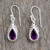 Fair Trade Amethyst and Sterling Silver Earrings from India 'Mughal Adoration'