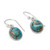 Blue Composite Turquoise Indian Sterling Silver Earrings 'Sky Harmony'