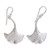 Mushroom-shaped Sterling Silver Artisan Crafted Earrings 'Oyster Mushroom'