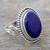 Sterling Silver Cocktail Ring with Lapis Lazuli from India 'Royal Blue Glow'