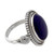 Sterling Silver Cocktail Ring with Lapis Lazuli from India 'Royal Blue Glow'