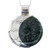 Light and Dark Green Jade Reversible Silver Pendant Necklace 'Green Place of the Moon'