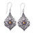 Vintage Style Sterling Silver Earrings with 18k Gold Accents 'Vintage Lace'