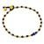 Single Strand Brass Bead Anklet with Lapis Lazuli 'Cheerful Walk'