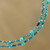 Thai Handcrafted Beaded Necklace with Silver Clasp 'Exotic Blue Allure'