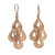 Gold Vermeil Handcrafted Filigree Chandelier Earrings 'Raindrop Cascade'