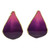 Gold Plated Natural Orchid Earrings 'Purple Tears'