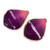 Gold Plated Natural Orchid Earrings 'Purple Tears'