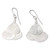 Sterling Silver Hook Earrings Artisan Crafted Jewelry 'Tripartite Butterfly Wings'