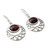 Sterling Silver Jali Earrings with Garnets Crafted by Hand 'Web of Hope'
