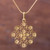 Floral Filigree Artisan Crafted Gold Vermeil Necklace 'Gardenia Filigree'