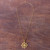 Floral Filigree Artisan Crafted Gold Vermeil Necklace 'Gardenia Filigree'