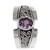 Artisan Crafted Sterling Silver Ring with Amethyst 'Purple Karma'