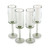 Clear Hand-blown Glass Flute Wine Glasses Set of 4 'Party Quetzal'