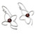 Handcrafted Sterling Flower Earrings with Garnets 'Sweet Flower'