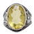 India Lemon Quartz Sterling Silver Cocktail Ring 'Lemon Crown'