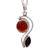 India Modern Handcrafted Carnelian and Garnet Necklace 'Colorful Curves'