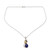 India Silver and Lapis Lazuli Necklace with Faceted Citrine 'Two Teardrops'