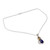 India Silver and Lapis Lazuli Necklace with Faceted Citrine 'Two Teardrops'