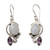 Rainbow Moonstone Earrings with Amethyst And Silver 'Yours Forever'