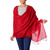 Women's Red All Wool Woven Shawl from India 'Valley of Kashmir in Red'