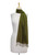 Diamond Pattern Olive Green Wool Scarf with Fringe 'Mossy Glade'