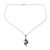 Amethyst and Silver Cross Necklace with Rhodium Plating 'Holy Trinity'