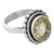 Fair Trade Artisan Jewelry Lemon Quartz and Silver Ring 'Enamored by Sunshine'