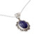 Artisan Crafted Lapis Lazuli and Silver Pendant Necklace 'Royal Audience'