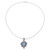 Handcrafted Antique Style Silver and Chalcedony Necklace 'Blue Antique Radiance'
