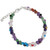 Multicolored Gemstone Bead Bracelet with Floral Motif 'Rainbow Blooms'