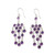 Sterling Silver Chandelier Earrings with Amethyst Cabochons 'Ecstatic Purple'