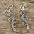 Sterling Silver Snake Earrings 'Infinity Serpent'