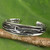 Hand Crafted Sterling Silver Cuff Bracelet from Thailand 'Narrow River'