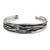 Hand Crafted Sterling Silver Cuff Bracelet from Thailand 'Narrow River'