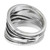 Wide Band Ring in Sterling Silver Hand Crafted in Thailand 'The River'