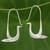 Handmade Sterling Silver Bird Earrings 'Silver Dove'