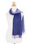 Hand Spun Cotton Reversible Scarf in Light and Dark Blue 'Blue Duet'