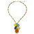 Handcrafted Multicolor Quartz Pendant Necklace from Thailand 'Bright Bohemian Bouquet'