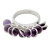 India Artisan Crafted Sterling Silver Ring with 10 Amethysts 'Festive Style'