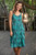 Elastic Back Turquoise Rayon Batik Sundress from Bali 'Turquoise Trance'