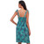 Elastic Back Turquoise Rayon Batik Sundress from Bali 'Turquoise Trance'