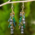 Waterfall Style Earrings with Labradorite and Quartz Beads 'Brilliant Cascade'