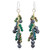 Waterfall Style Earrings with Labradorite and Quartz Beads 'Brilliant Cascade'